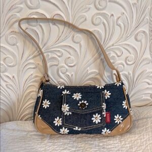 New Floral Denim Shoulder Bag